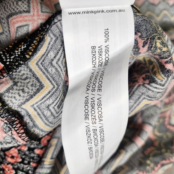 Minkpink Skirt S Asymmetrical Mandala Design Multicolor High Low - Picture 10 of 10